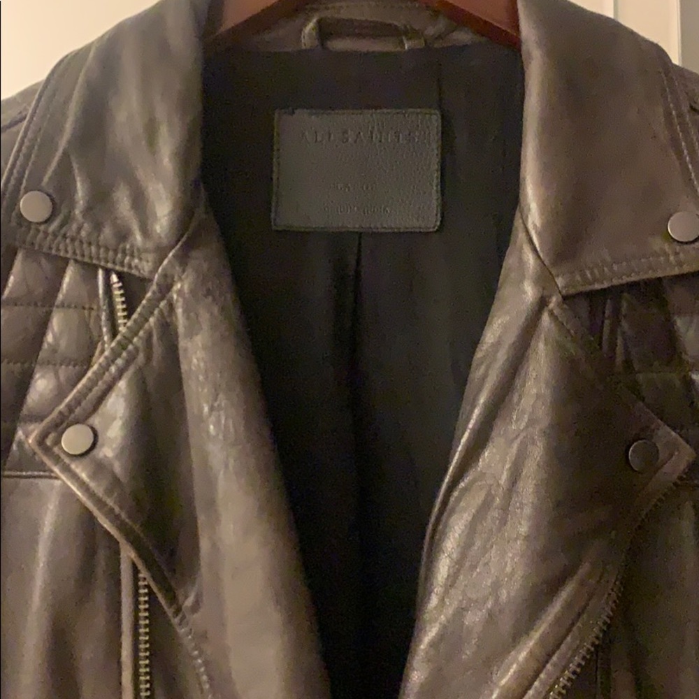All Saints Real Leather Jacket - Picture 2 of 5